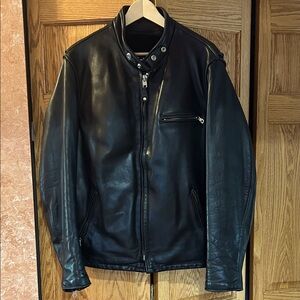 Schott Brand Classic Racer Leather Motorcycle Jacket. Style  #141